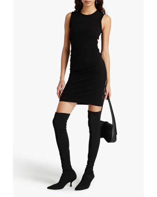 Helmut Lang Black Cutout Jersey Mini Dress