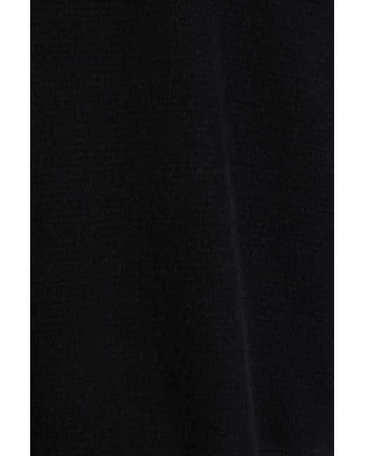 James Perse Black Waffle-knit Cotton And Cashmere-blend Sweater