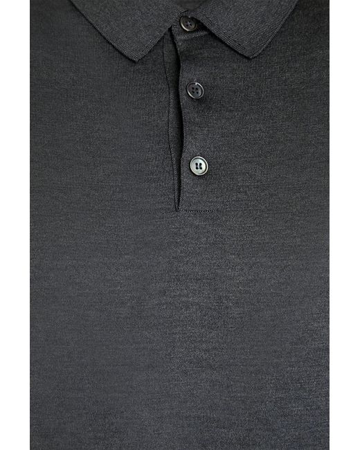 Dolce & Gabbana Black Silk Polo Sweater for men