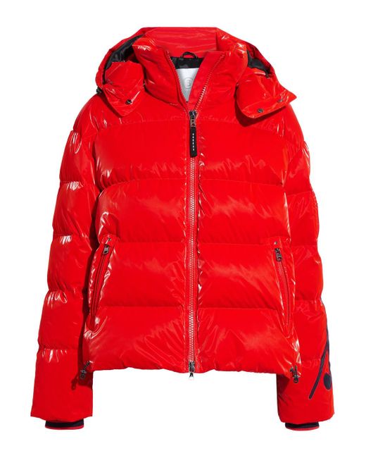 Bogner Goose Lora Quilted Glossed-shell Hooded Down Ski Jacket in Red ...