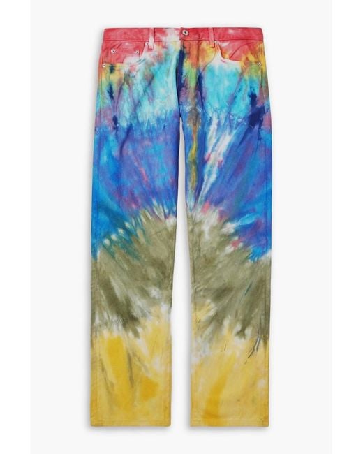 GALLERY DEPT. Blue Marley Straight-Leg Distressed Tie-Dyed Jeans for men
