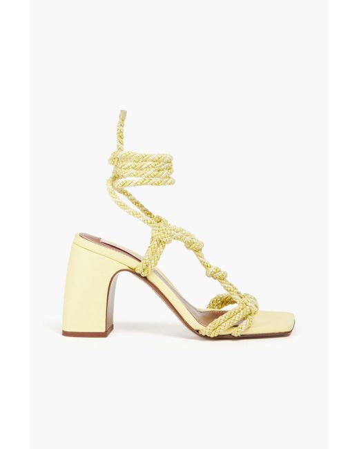 Zimmermann Knotted Metallic Cord Sandals