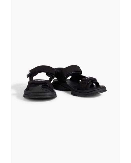 Balenciaga Black Tourist Ripstop Sandals for men