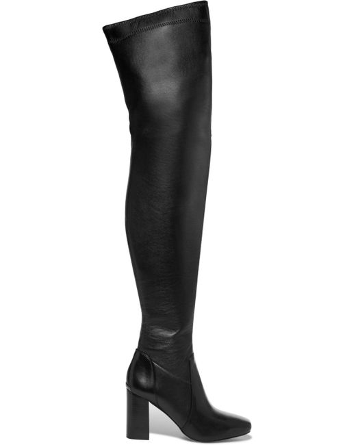 MICHAEL Michael Kors Black Chase Leather Over-the-knee Boots