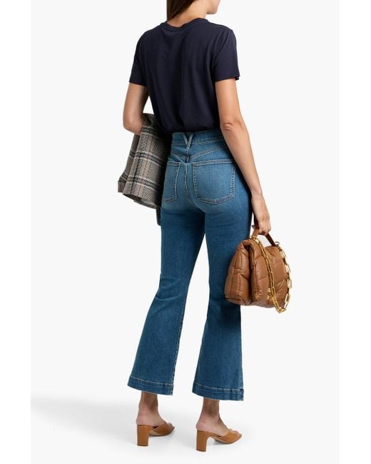 Veronica Beard Blue Carson High-Rise Kick-Flare Jeans