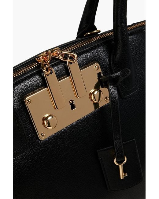 Love Moschino Black Faux Textured Leather Tote