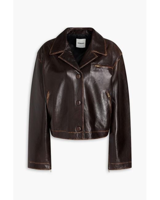 Sandro Black Leather Jacket