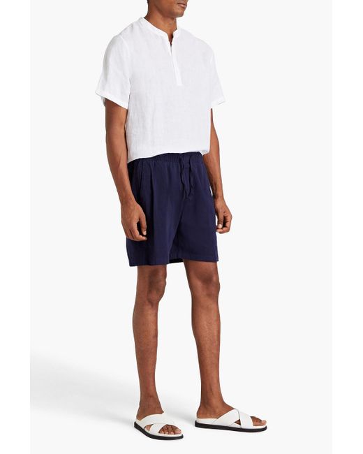 Onia Blue Cotton-blend Twill Shorts for men