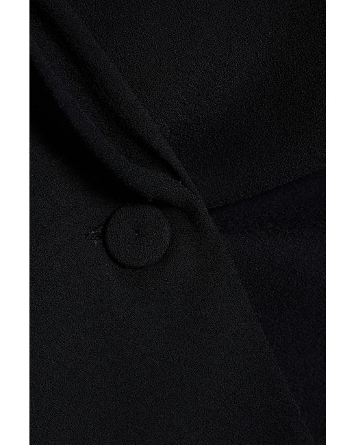 Another Tomorrow Black Drapierte bluse aus stretch-crêpe