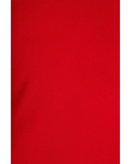 Zeynep Arcay Red Asymmetric Stretch-knit Dress