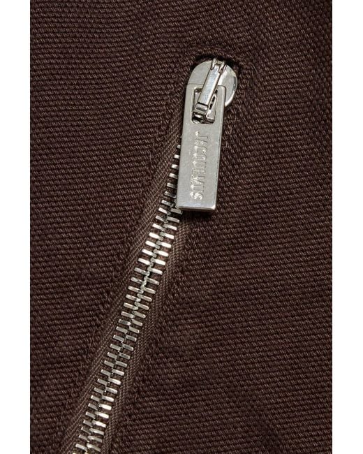 Jacquemus Brown Croissant Cotton Cargo Shorts for men