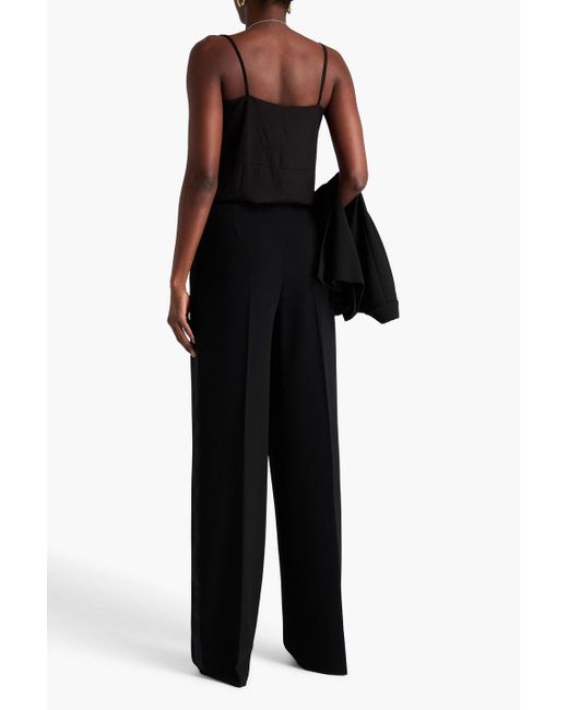 Max Mara Black Ameda hose mit weitem bein aus crêpe