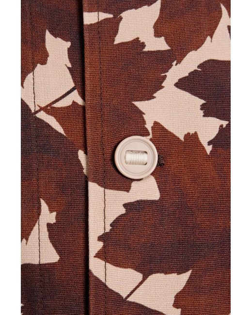 Acne Brown Printed Cotton-canvas Jacket for men