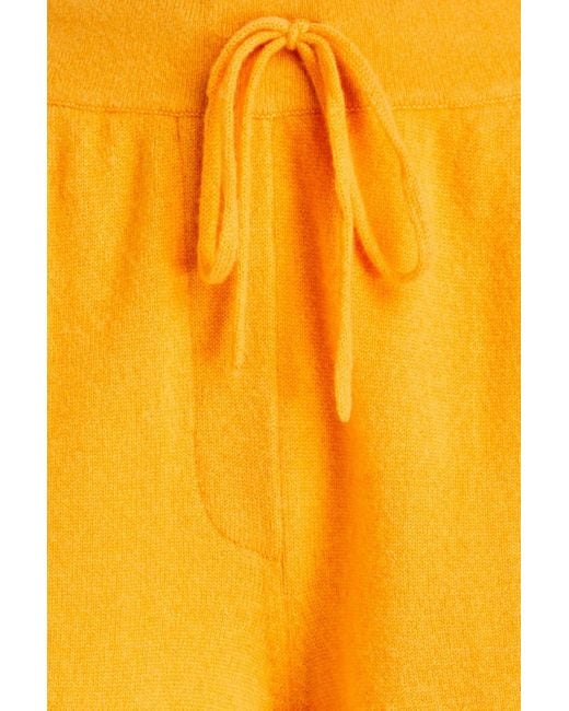 Loulou Studio Orange Toran Cashmere Shorts