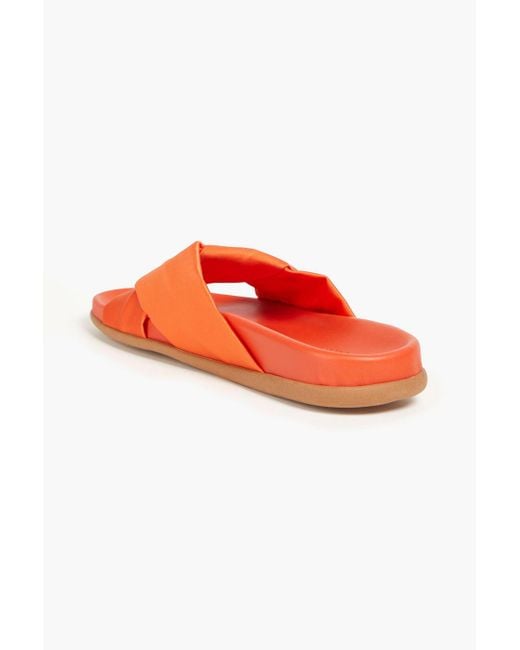 Ancient Greek Sandals Orange Whitney Satin Slides