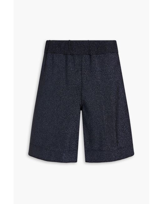 Jil Sander Blue Lamé Shorts for men
