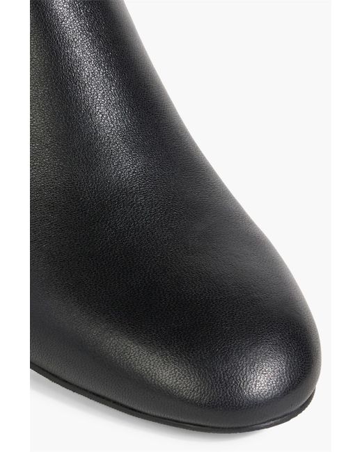 Stuart Weitzman Black Sofia 50 Leather Ankle Boots