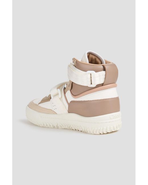 Chloé White Frankie Leather High-top Sneakers