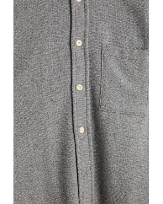 The Elder Statesman Gray Cashmere Overshirt for men