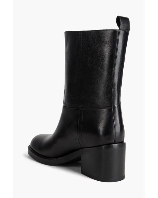 Bally Black Pongo 55 Leather Ankle Boots