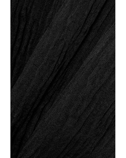 Joseph Black Morissey Crinkled-Satin Straight-Leg Pants