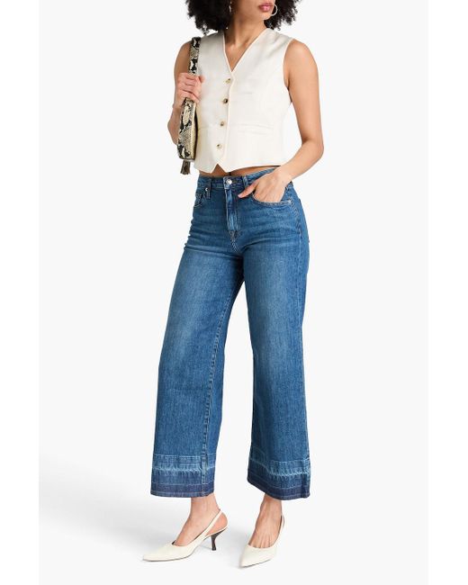 Jonathan Simkhai Blue Hoch sitzende jeans mit weitem bein