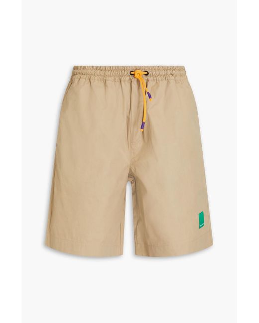 Emporio Armani Natural Cotton-poplin Shorts for men