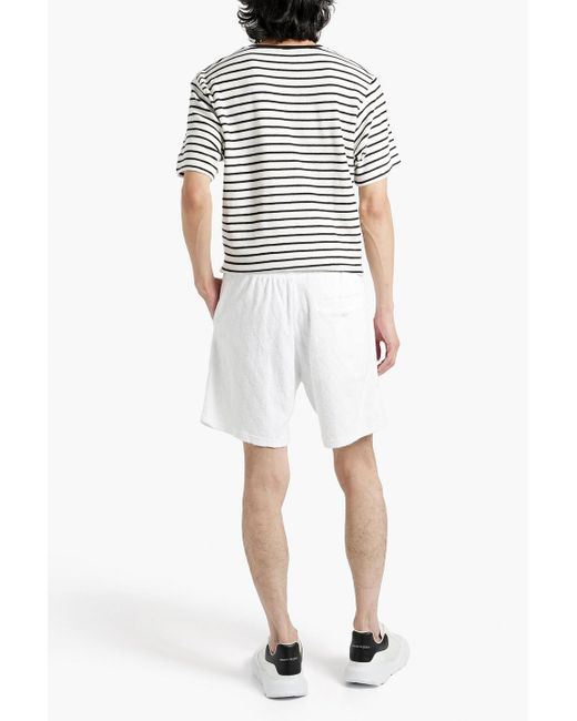 Frescobol Carioca Gray Striped Cotton-terry T-shirt for men