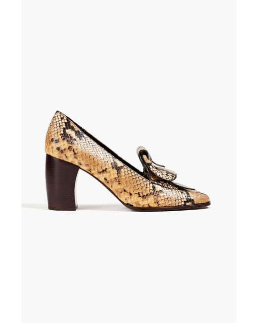 Tory Burch Multicolor Snake-effect Leather Pumps
