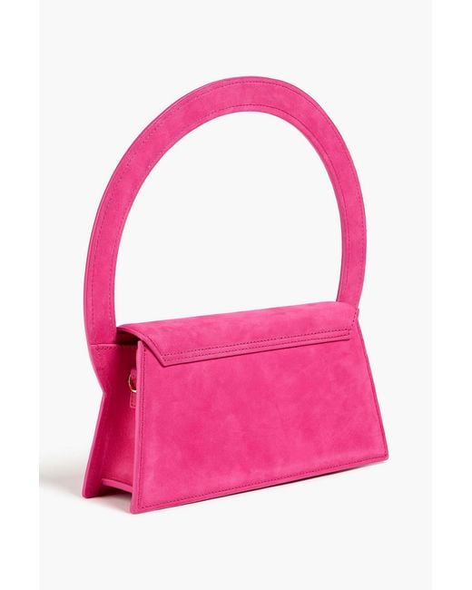 Jacquemus Pink Rond Suede Shoulder Bag