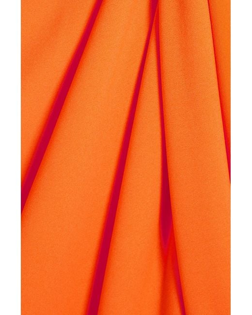 Norma Kamali Orange Ernie Neon Stretch-jersey Pareo