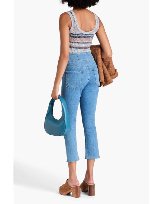 Veronica Beard Blue Carly hoch sitzende kick-flare-jeans
