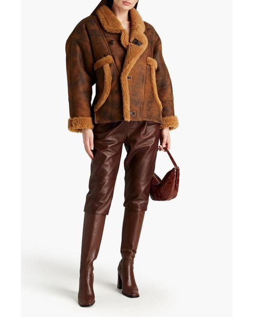 Sandro Brown Shearling Jacket