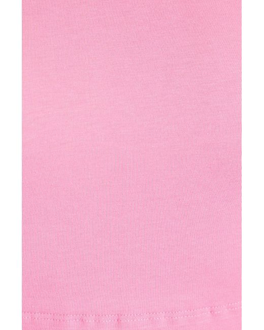 Jacquemus Pink Piccola cropped oberteil aus baumwoll-jersey