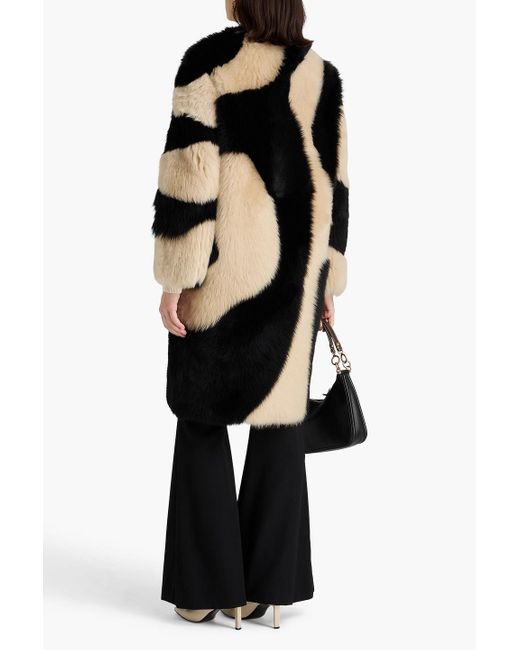 Zimmermann Black Two-Tone Shearling Coat