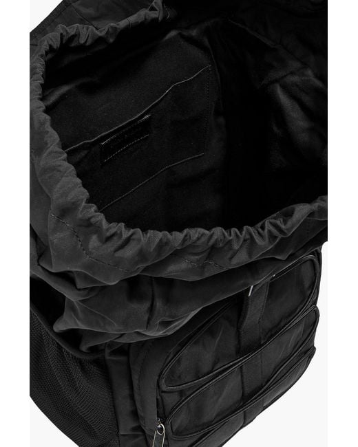 Palm Angels Black Canvas Backpack for men