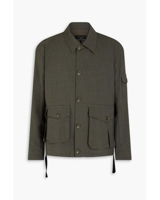 Rag & Bone Green Cade Wool-blend Overshirt for men