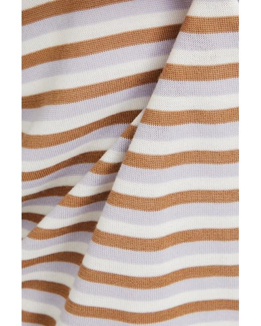 Theory Natural Striped Wool-blend Sweater
