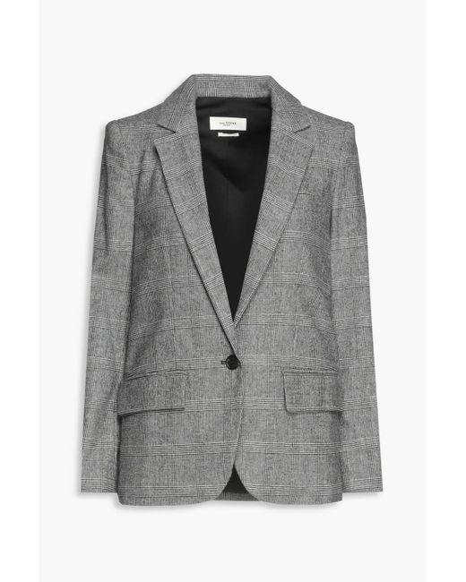 Étoile Isabel Marant Gray Prince Of Wales Checked Flannel Blazer