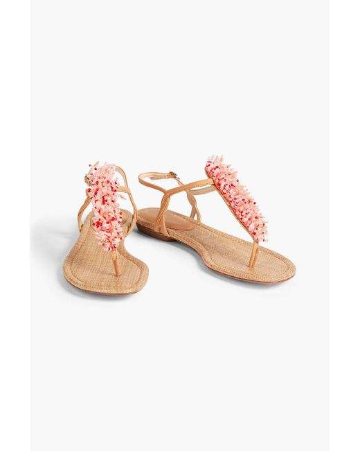 Sam Edelman Pink Brinda sandalen aus kunstleder mit zierperlen