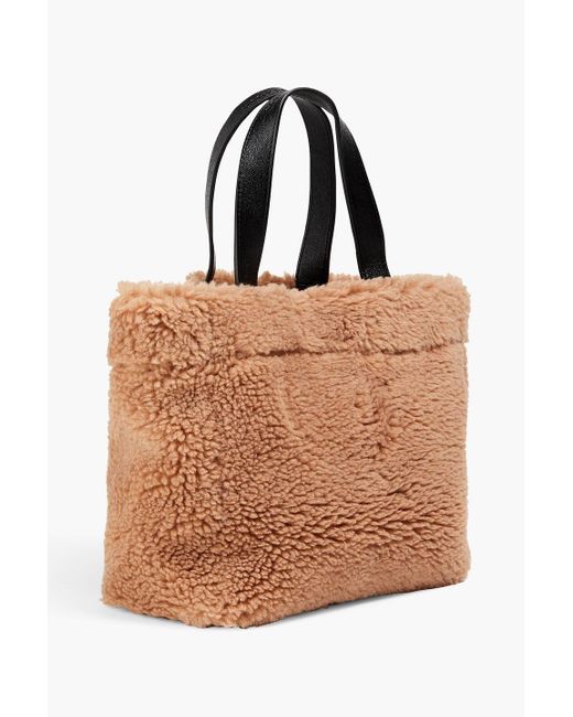 Stand Studio Brown Faux Shearling Tote