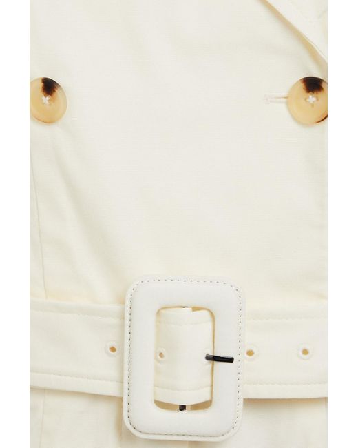 Jonathan Simkhai Natural Vega Belted Stretch-cotton Playsuit