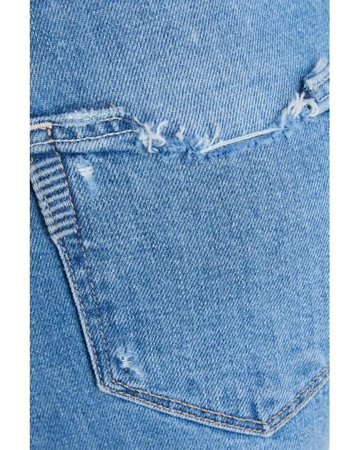 PAIGE Blue Dani jeansshorts in distressed-optik