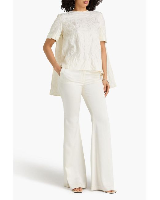 Loulou de Saison Natural Eka Silk-twill Top