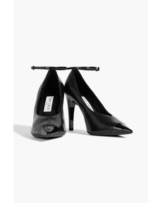 Jimmy Choo Black Cierra 100 Smooth And Patent-leather Pumps
