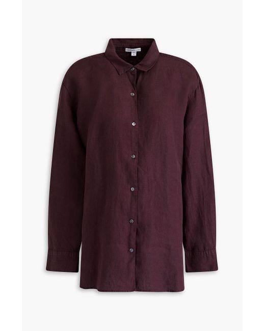 James Perse Purple Linen Shirt