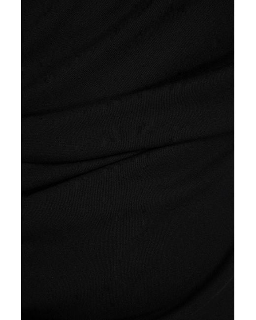 Nicholas Black Ruched Jersey Midi Dress