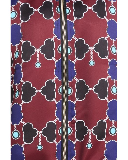 Borgo De Nor Red iggy Printed Shell Bomber Jacket