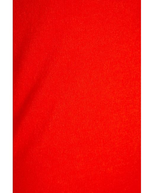 Stine Goya Red Tiffany One-shoulder Cutout Merino Wool And Silk-blend Midi Dress