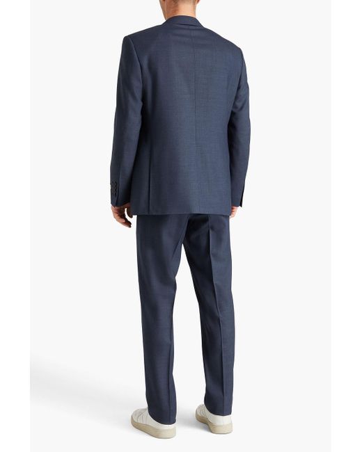 Canali Blue Wool-twill Suit for men